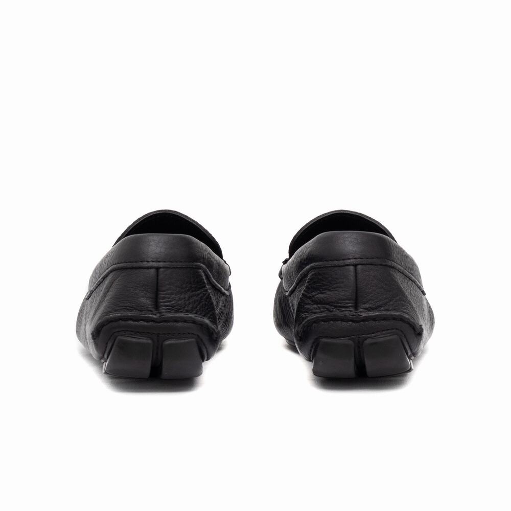 950$ PRADA Men’s Black Daino Leather Slip On Driving Penny Loafer Shoes US10.5 - Picture 11 of 16